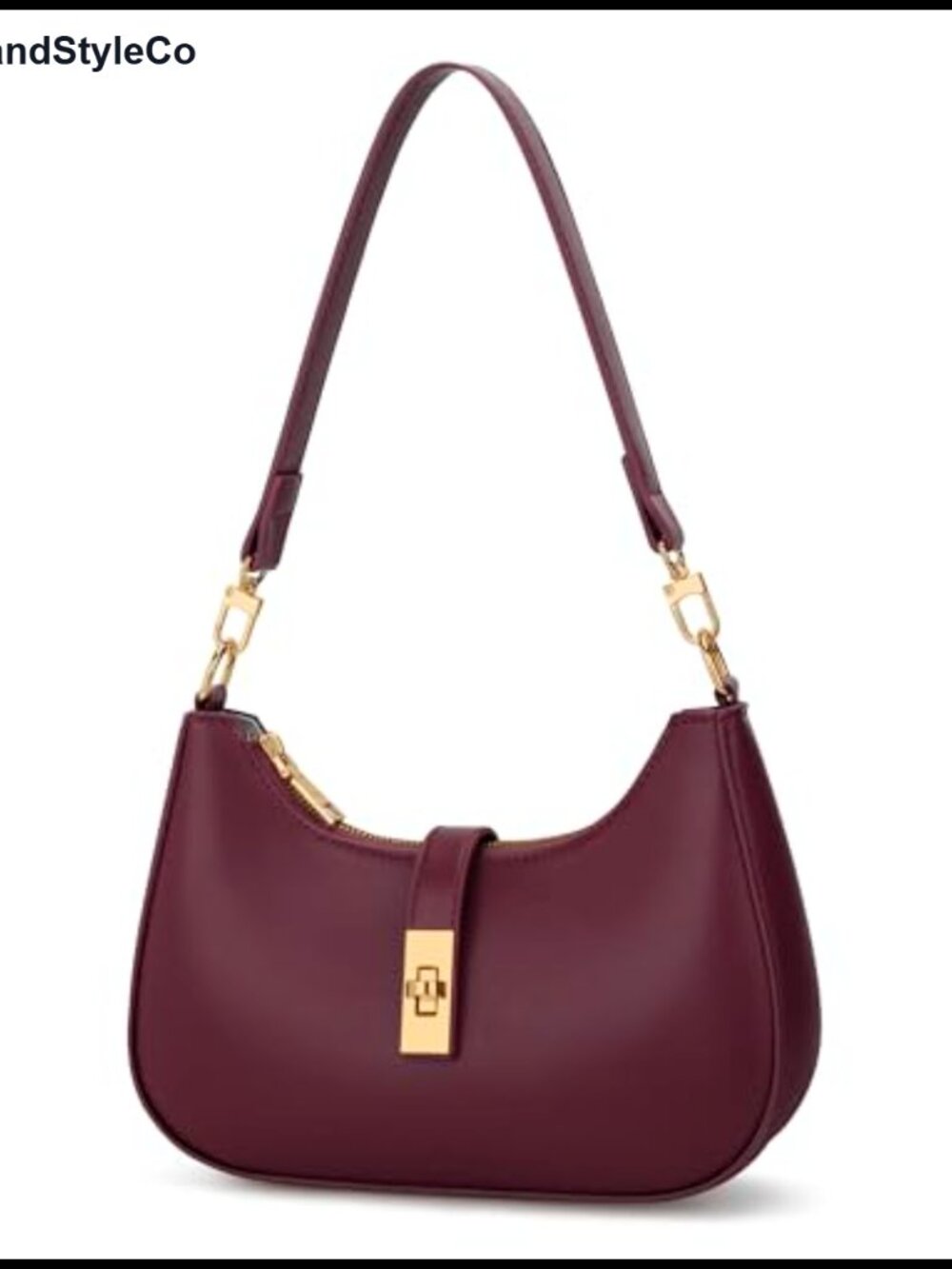 Cute Hobo Vegan Leather Shoulder Bag with Detachable Chain